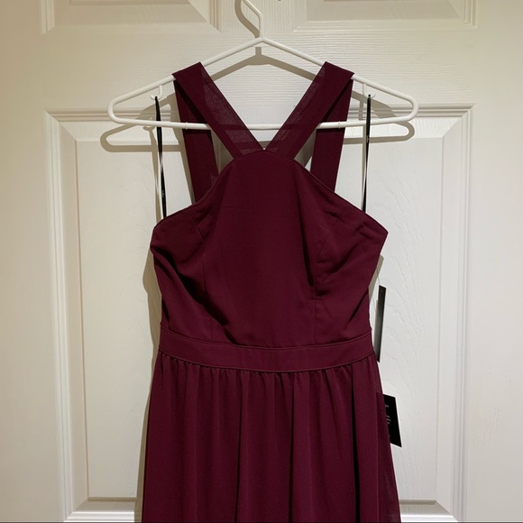 NWT Lulus Air of Romance Burgundy Maxi Dress - Picture 4 of 7